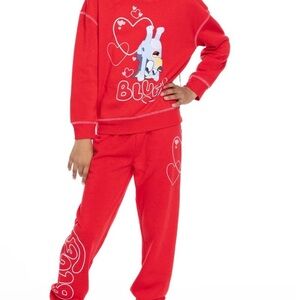 Red Kids with Cartoon Print
